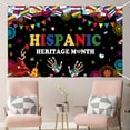 thumbnail image 2 of Hispanic Heritage Month Banner - 72x48 Inch Backdrop With Famous Latino Figures For Parties, School & Home Decor 2 of 5