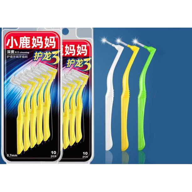 HKJF Angle Interdental Brushes, Dental Brushes for Between Teeth and