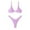 Purple, variant on Sngxgn High Waisted Cutout Ribbed V Cut Bikini Set 2 Piece Swimsuit(White,L)