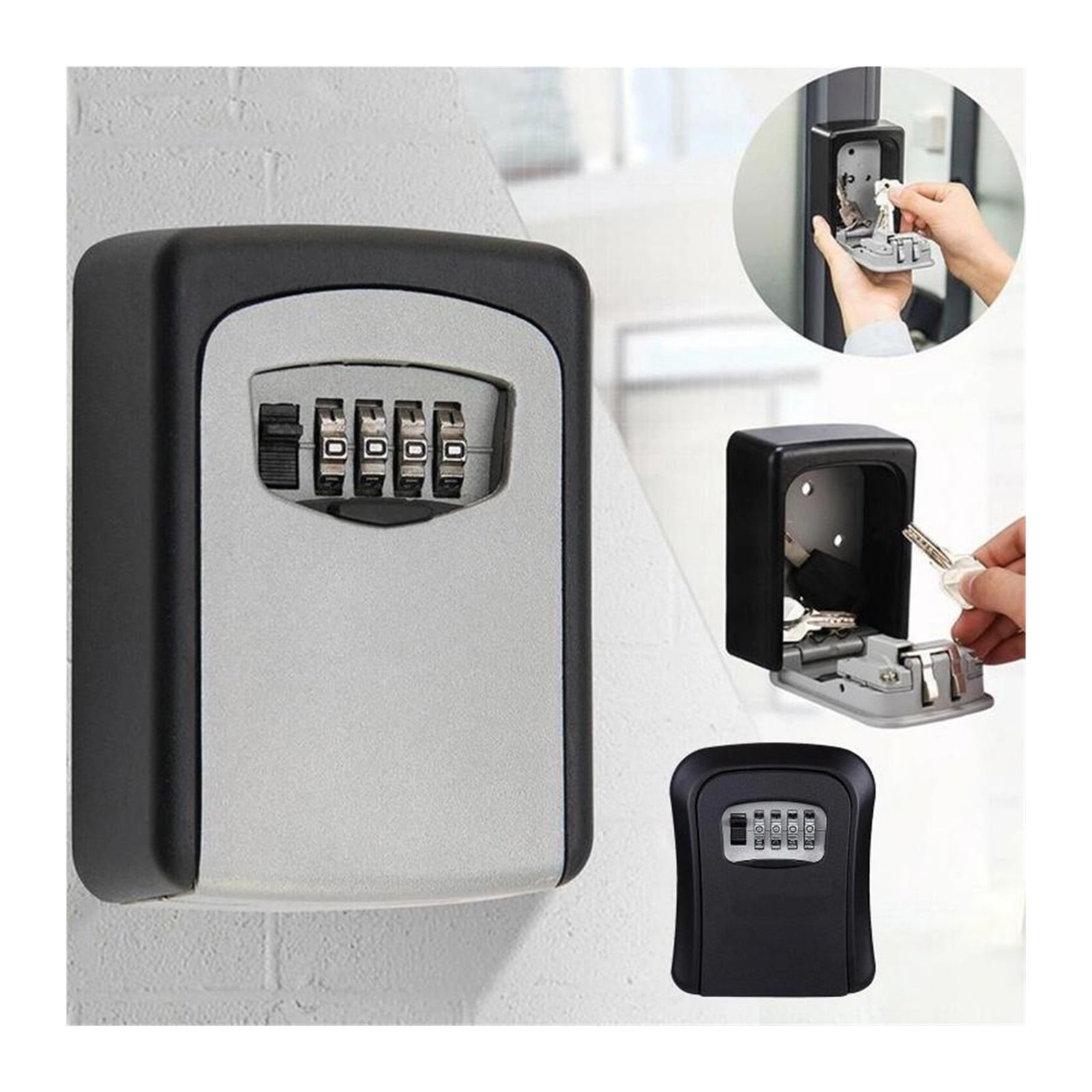 Key Safe Box Outdoor, Plastics Wall-Mounted Key Safe Weatherproof Combination Key Storage Lock Box Indoor and Outdoor Password Key Lock Box ,Prevent Theft