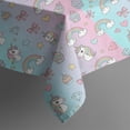 thumbnail image 5 of Pink Cartoon Unicorn Rainbow Cake Bow Pattern Square Tablecloth,Waterproof Square Table Cover,Wipeable Spillproof Washable Table Cover for Home Kitchen Party Decor 42"X42"(107x107cm), 5 of 6