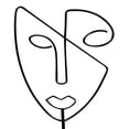 thumbnail image 4 of Abbracc Decorative Figure Face Abstract Character Sculpture, Human Face Statue Art Decor Black, 4 of 8