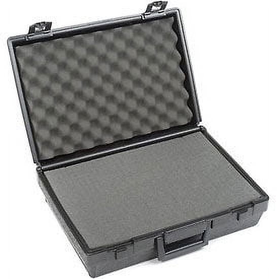 Plastic Protective Storage Cases with Pinch Tear Foam 17""x12""x5-1/2"" Black
