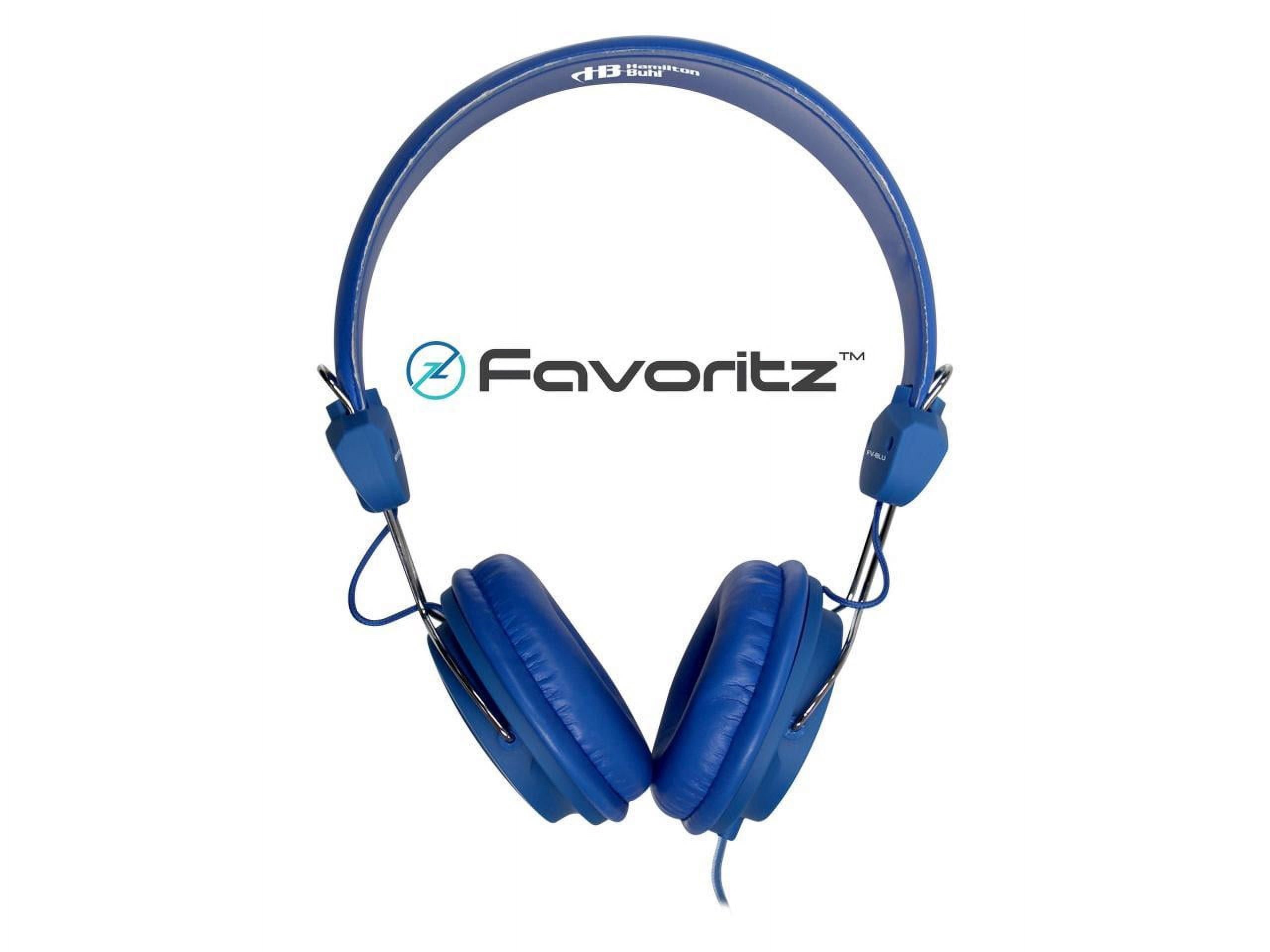 HamiltonBuhl Favoritz TRRS Headset with In-Line Microphone - Blue