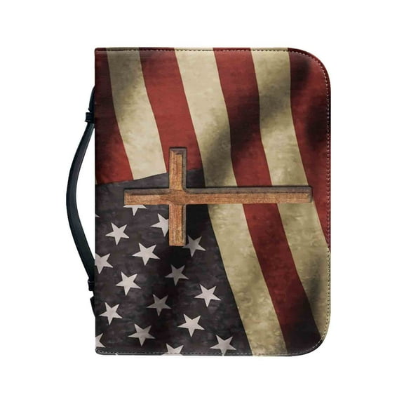 Lilixerw Bible Cover Bag for Women,Floral Bible Cover Carrying Case Bible Organizer Tote Bag,with Handle,Print Cross Bible Bag,9.2 x 6 x 1.6 inch,Light Blue