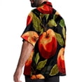 thumbnail image 3 of Fruit Men's Short Sleeve Button Down Poplin Casual Beach Shirts, 3 of 6