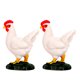 thumbnail image 1 of 2 piezas de adorno de aves de corral artificial Animal de pollo artesanal Modelo de pollo adorable (gallo blanco), 1 of 7