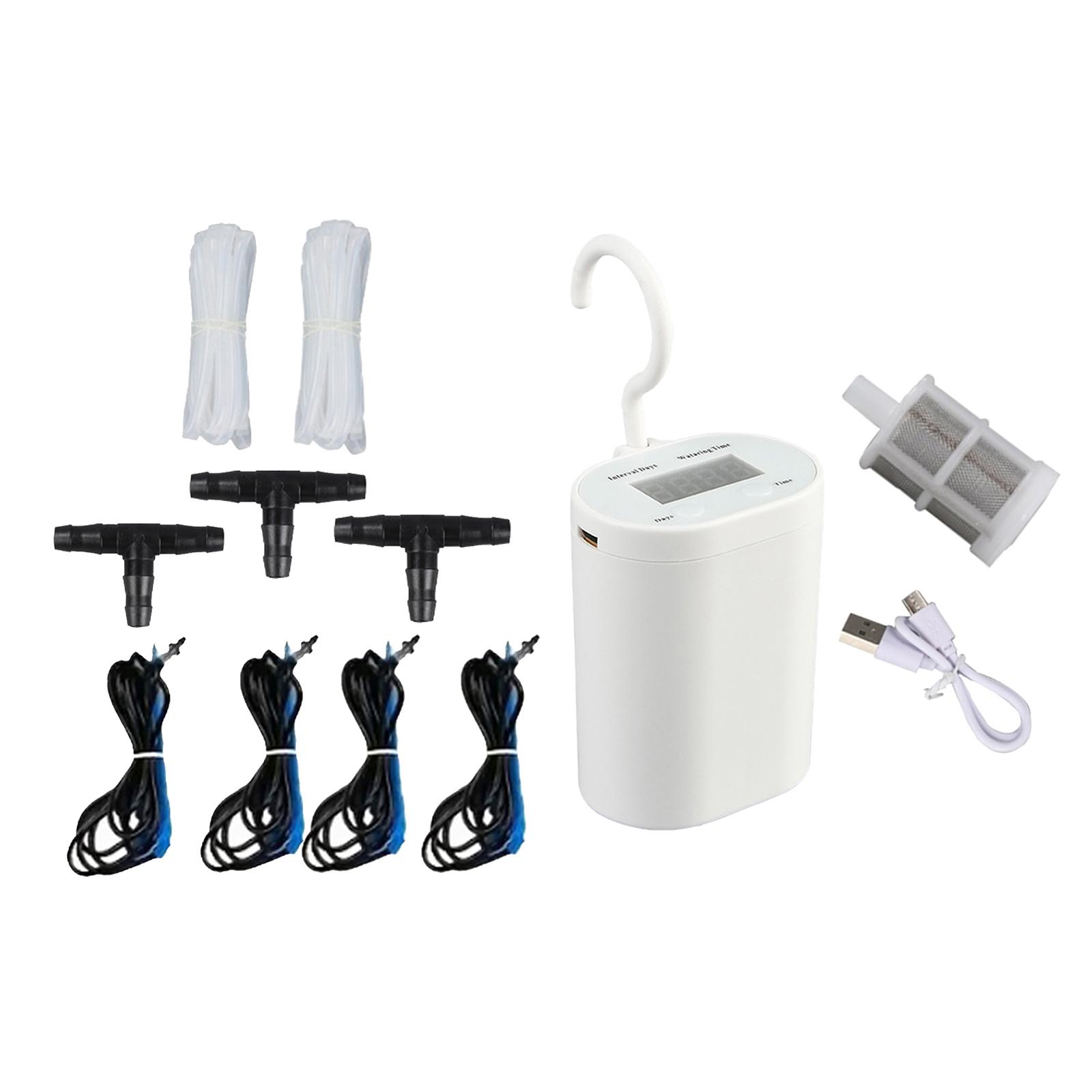 Vensio -Automatic Drip Irrigation System with Intelligent Sprinkler Timer, Professional 16-Pot Indoor Plant Watering Kit for Home and Office, USB Rechargeable 4m