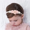 thumbnail image 4 of Baby Girl Floral Headbands- 3pcs Nylon Headband Handmade Flower Crown Elastic Hairband Newborn Toddler Hair Accessories Gifts for Girls, 4 of 6