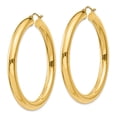 thumbnail image 2 of Real 14kt Yellow Polished 5mm Lightweight Hoop Earrings; for Adults and Teens; for Women and Men, 2 of 3