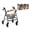 Brown Camo Marble, variant on COEQINE Rollator Walker Seat & Backrest Rollbar Covers Set with Storage Basket 3 Pieces Set, Soft Removable Protective Cover for Women Men Elderly, Grayish Blue Gold Marble