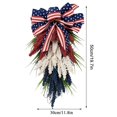 thumbnail image 2 of Patriotic Wreath for Front Door,4th of July Wreath White Blue Red Wreath with USA Flags for Memorial Day Independence Day Veterans Day Hanging Ornaments, 2 of 7