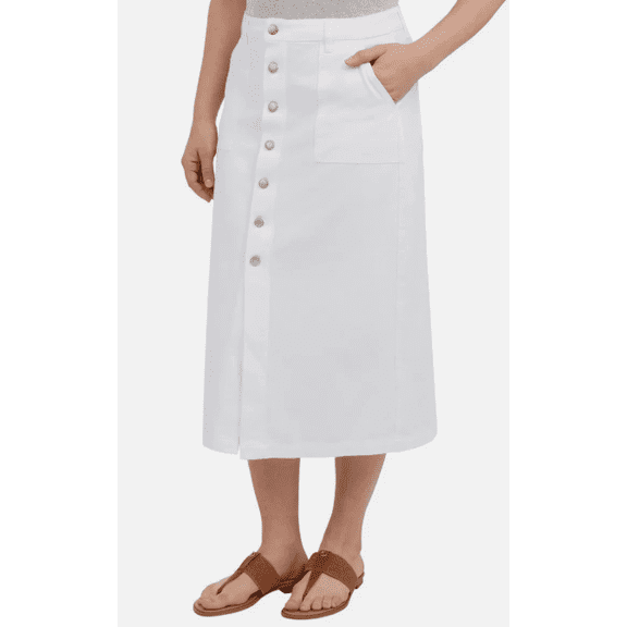 Wrangler Women's Midi Denim Skirt White 12