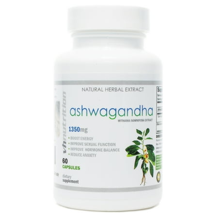 Ashwagandha Winter Cherry Powder - Ashwagandha | 1350 mg Powder Capsules | 1.5% Withania Somnifera Extract | 30 Day Supply