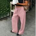 thumbnail image 4 of Dresfit Womens Wide Leg Sweatpants Baggy Drawstring Pants Summer 2026 Soild Vacation Trousers High Waisted Flowy Cooling Pant with Pockets XL, 4 of 7
