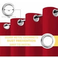 thumbnail image 6 of Pure Red Blackout Curtains for Bedroom/Living Room, Thermal Insulated Kitchen Curtains, Simple Solid Color Grommet Darkening Window Treatment Drapes 27.5"x39"x2, 6 of 8