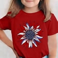 thumbnail image 2 of UQJfacai USA T Shirt Boys Girls Patriotic American Flag Tees Tops Kids Short Sleeve Crewneck July 4th T-Shirt 3-15 Years, 2 of 6