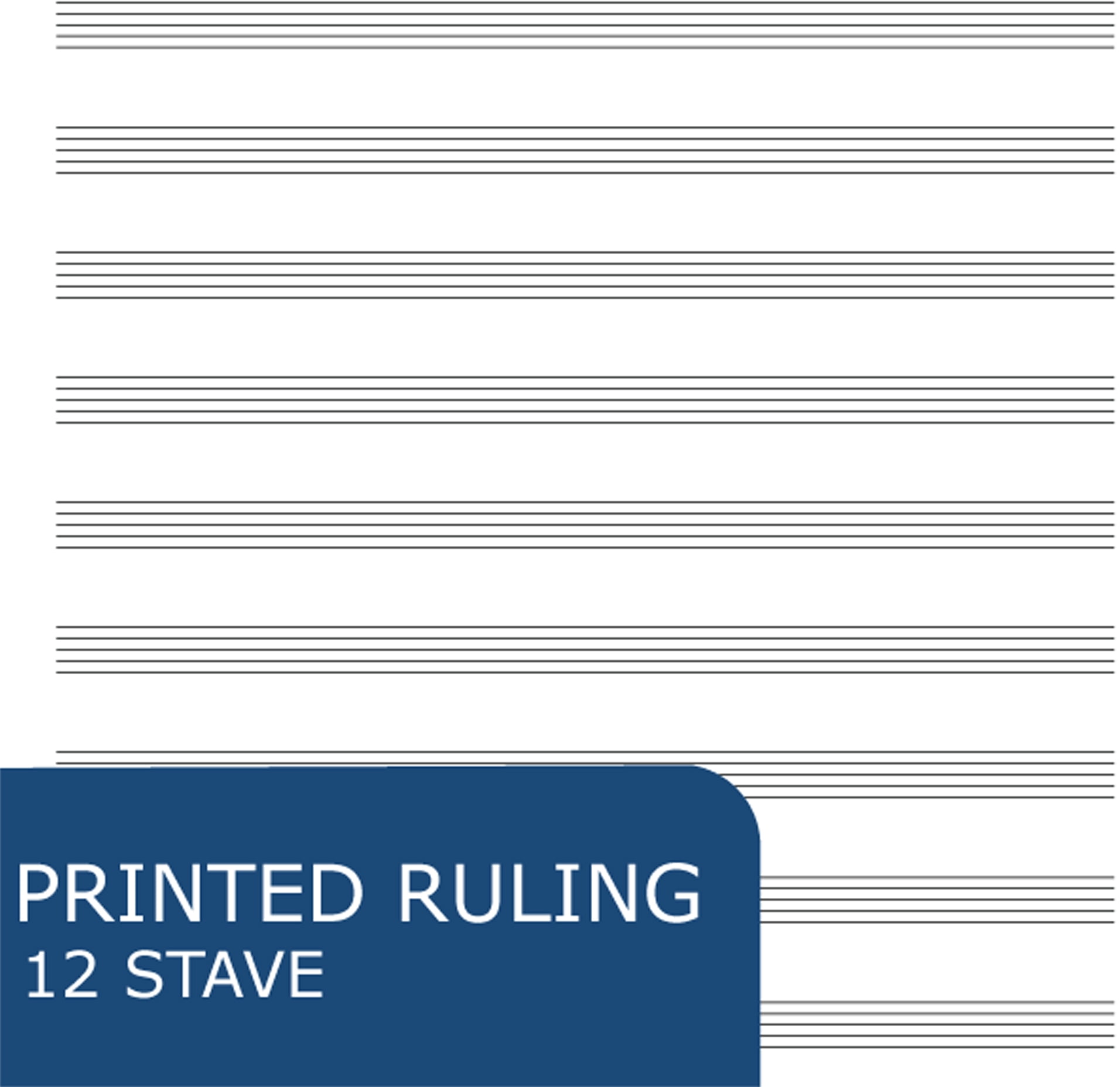 MUSIC NOTEBOOK 11"x8.5" 12 STAVE