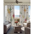 thumbnail image 6 of Colorful Diamond Kitchen Curtains Modern Geometric Middle Century Beige Retro Cafe Short Curtains for Bathroom Blackout Window Curtain Small Window Treatment Drapes for Bedroom Living Room 52"x45"x2, 6 of 9