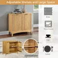 thumbnail image 4 of Llinc Store Storage Cabinet with 2 Doors and Adjustable Shelves, Kitchen Cabinet , Wooden Buffet Cabinet for Living Room, Bedroom, Dining Room,Natural, 4 of 6