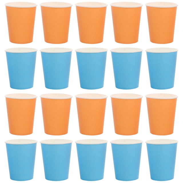 EeaseMX 50 piezas de vasos de papel desechables de colores DIY espesar material de arte artesanal para niños (color aleatorio)
