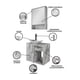 thumbnail image 5 of Mueble para Baño Completo con Lavamanos, Monomando y Botiquín con Espejo, Gabinete Moderno con Almacenamiento Amplio, Diseño Elegante y Funcional., 5 of 5