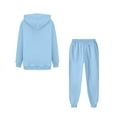 thumbnail image 4 of XADYUY Girls Jogger Set Size 10-12 Oversized Long Sleeve Girls Hoodie and Baggy Sports Pants for Girls Athletic Tracksuit Kids Girls,10-11Years,Sky Blue, 4 of 6