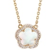 thumbnail image 2 of Collar con dije de trebol Madreperla chapa de oro 18k ZVEZDA 45 cms con extension de 5 cms, 2 of 5
