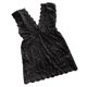 thumbnail image 2 of Top de encaje floral transparente con escote en V sin mangas, corte ajustado, elegante y sexy, de algodón, para mujer, para verano, negro, M, 2 of 12