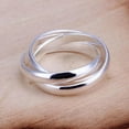 thumbnail image 2 of Grandest Birch Women Jewelry 925 Sterling Silver Plated Triple Circle Band Ring US Size 6 7 8 9 925 Sterling Silver Plated Silver, 2 of 6