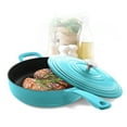 thumbnail image 3 of Chantal Enameled Cast Iron Cookware, Skillet, 4 quart Saute Skillet with Lid, Sea Blue, 3 of 3
