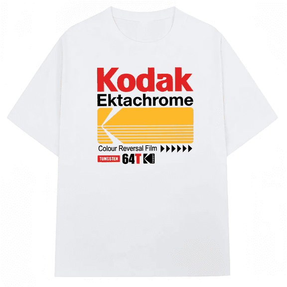 Kodak Summer Brand 100% Pure Cotton Men T-shirt Daily Outdoor Sports Street Casual Solid Color Versatile Breathable Short Sleeve