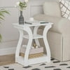 End Table Set of with Charging Station Side Table with Ports and Outlets Nightstand End Table with Storage Shelf for Living Room Bedroom