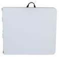 thumbnail image 5 of Emma + Oliver 5-Foot Height Adjustable Bi-Fold Granite White Plastic Folding Table with Handle, 5 of 6