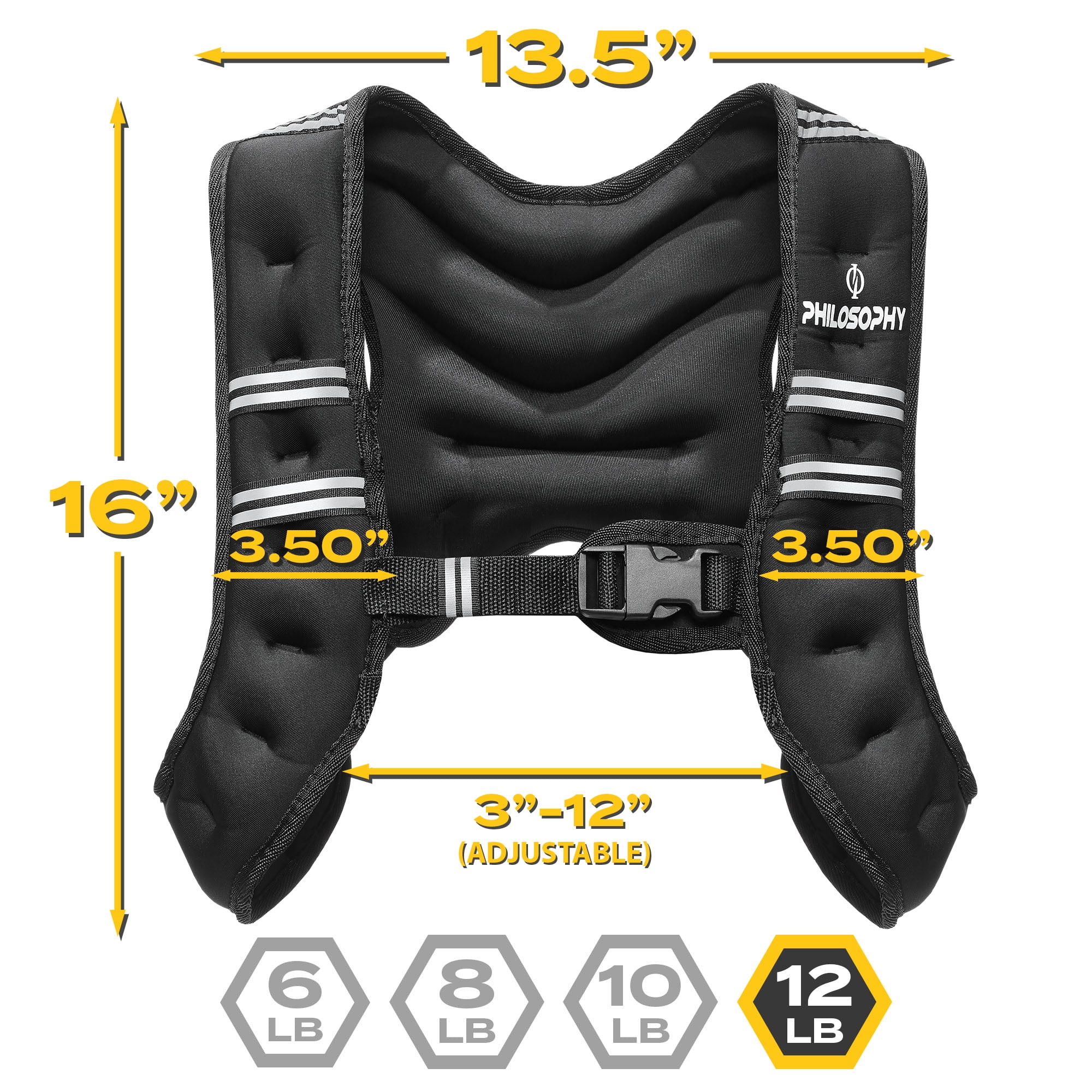 Philosophy Gym Weighted Workout Vest 12 LB Strength Training
