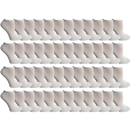 

Socks nBulk 48 Pairs Women s White No Show Socks (Size 9-11)