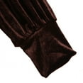 thumbnail image 7 of Richie House Little Girls Brown Velvet White Lace Accents Puff Sleeve Dress 1/2, 7 of 7