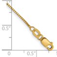 thumbnail image 2 of 14k Yellow Gold .7mm Box Chain Anklet Ankle Bracelet, 2 of 6