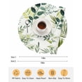 thumbnail image 6 of 15 Inch Round Placemats Set of 4, Green Leaves Non Slip Heat Insulation PP Table Mats, Summer Botanical Farmhouse Watercolor Leaf Washable Place Mats for Kitchen Dining Party Table Decor, 6 of 7