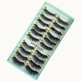 thumbnail image 1 of Fiudx Pestañas 3D, Pestañas Gruesas de Aspecto Natural, Pestañas Largas y Rizadas de Tira Completa, Estilo Glamuroso y Sutil, Pestañas Reutilizables, Maquillaje para Bodas, Look Perfecto para Selfies, 1 of 6