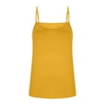 thumbnail image 5 of VEKDONE Tank Top for Women Spaghetti Strap Tank Tops Summer Sleeveless Tops Crewneck Vest Loose Fit Tank Tops Cute Shirts Yellow L, 5 of 6