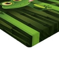 thumbnail image 2 of Ambesonne Animal Fitted Sheet, Jungle Trees Funny Frog Art, Queen Size, Green, 2 of 3
