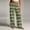 Army Green, variant on Hulanddfd Women's Pants Striped Elastic Waist Pockets Straight-Leg Trousers Army Green Size 2XL