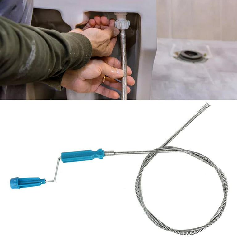 Cleaner Drain Auger, Drain Cleaner Hair Catcher, Flexible Metal Spring Sink  Dredge Auger Plumbing Snake Clog Remover for Toilet Kitchen Sink Sewer  Bathroom Tub 