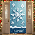 thumbnail image 3 of Decorative Design Merry Christmas Banner Snowflake Pattern Winter Holiday Event Decoration for Christmas Party Indoor Decoration, 3 of 9