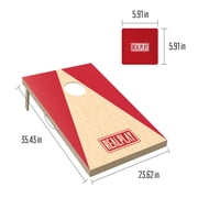 Realplay Cornhole Board Set – Wooden Corn Hole Game with 2 Boards & 8 Bean Bags, Portable Bean Bag Toss Outdoor Games for Adults and Family