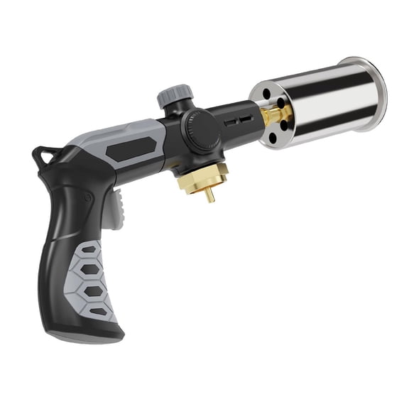 ZHENFA 2026 New Powerful Grill & Cooking Propane Torch Adjustable Wood Torch Burner for Searing Steak BBQ Welding(Black Grey) Propane Tank Not Included