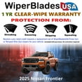thumbnail image 2 of 2025 Nissan Frontier Beam Wiper Blades Wipers w/1yr Warranty (Set of 2) (WiperBladesUSA), 2 of 5