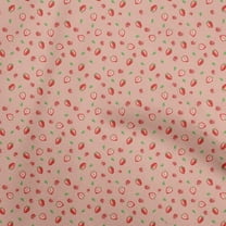 oneOone Cotton Poplin Pink Fabric Fruits Diy Clothing Quilting Fabric Print Fabric By Yard 56 Inch Wide