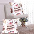 thumbnail image 6 of Cute Ice Cream Cakes with Fruits Throw Pillow Covers Pillowcases 16 x 16 Inch Home Decor 2 Packs for Bedroom Sofa, 6 of 6